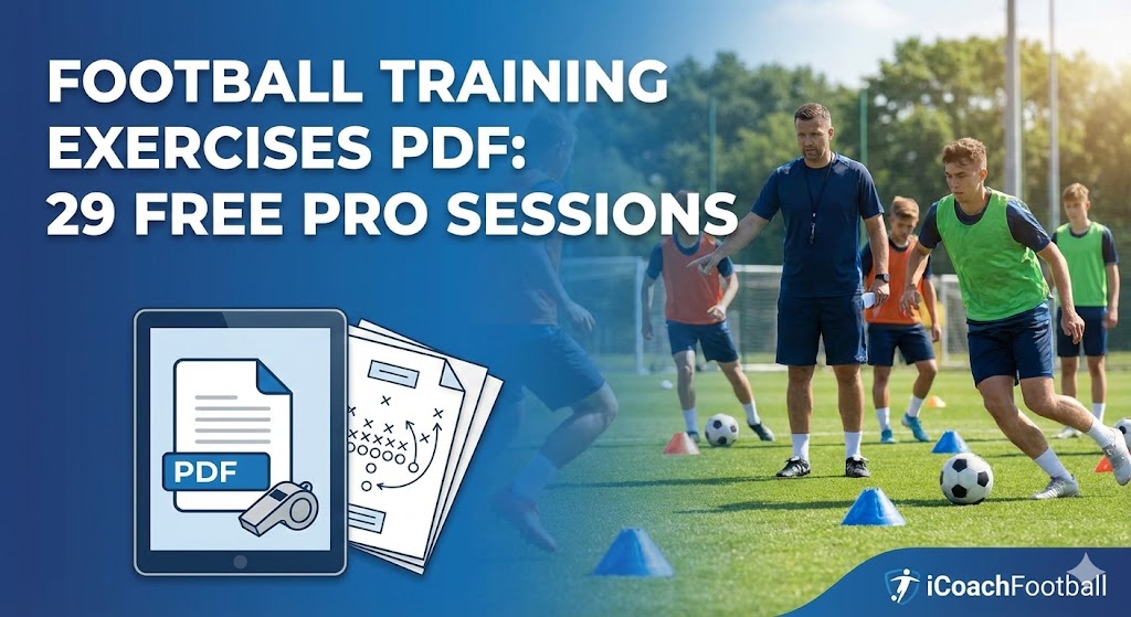 Football training exercises diagram in PDF format