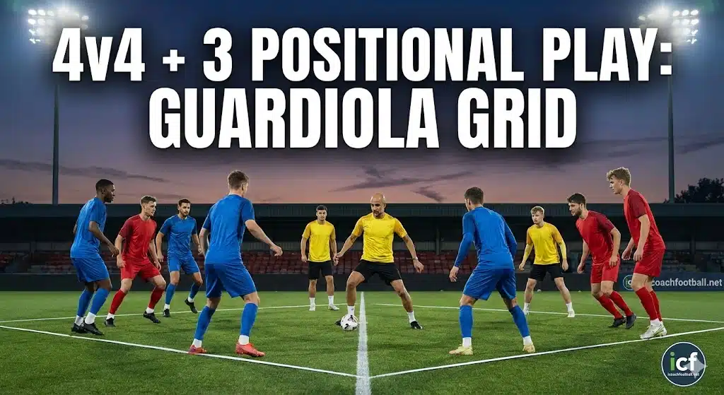 Mastering Positional Play: The 4v4 + 3 Neutrals ("Guardiola Grid")