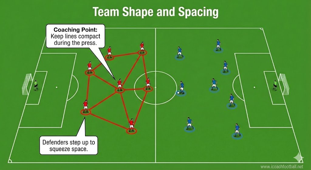 team shape and spacing
