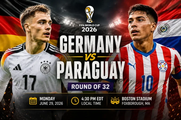 Germany vs Paraguay live stream World Cup 2026 Round of 32 match preview