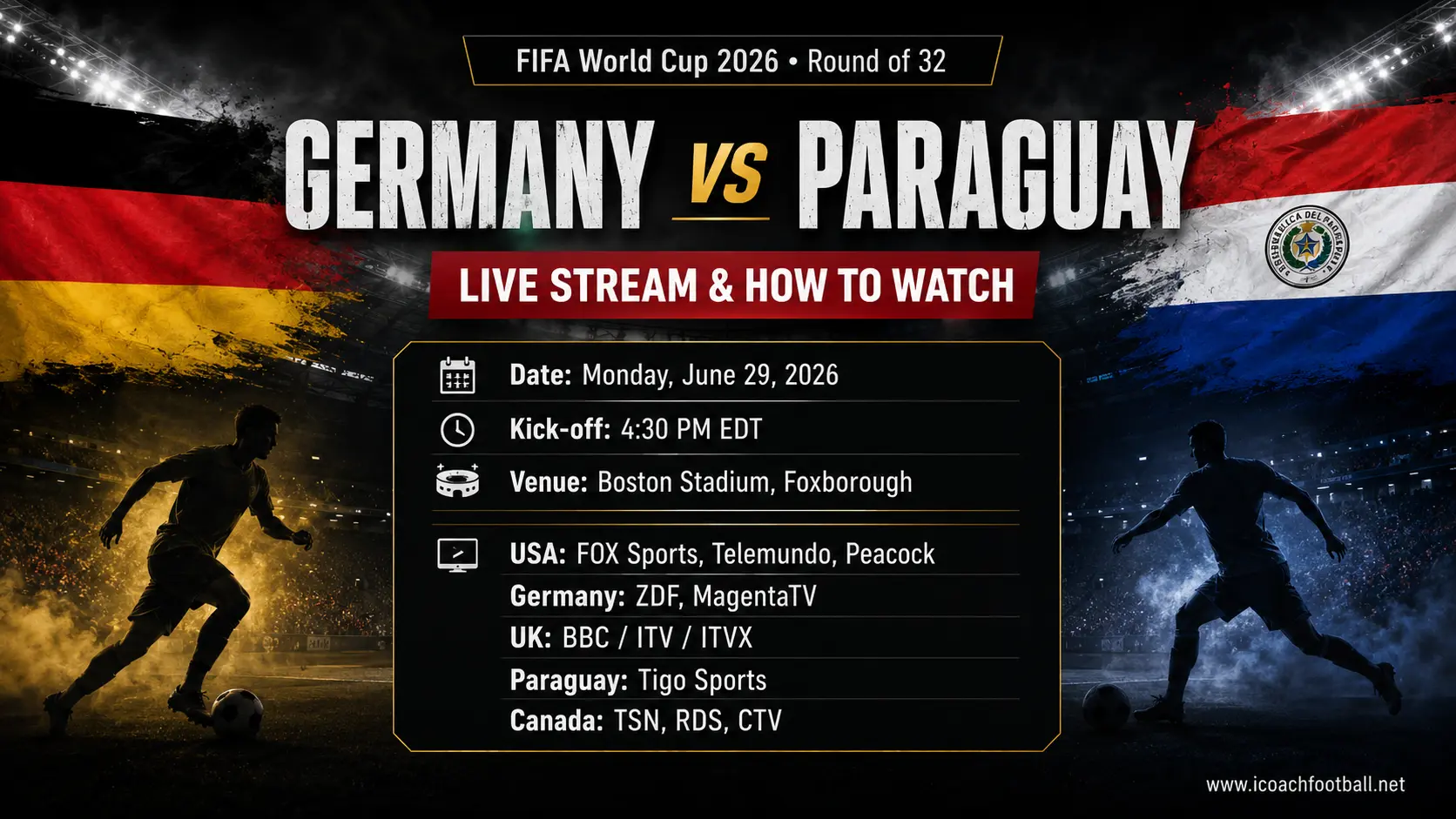 Germany vs Paraguay live stream how to watch World Cup 2026