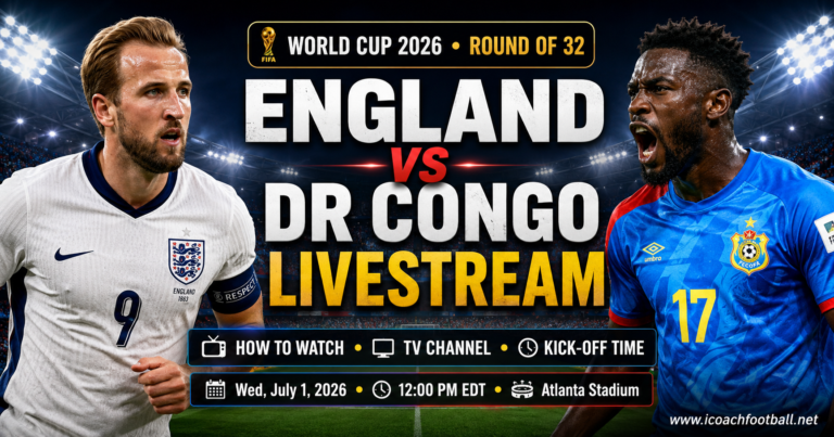 England vs DR Congo livestream 2026 watch guide with TV channel and kick-off time
