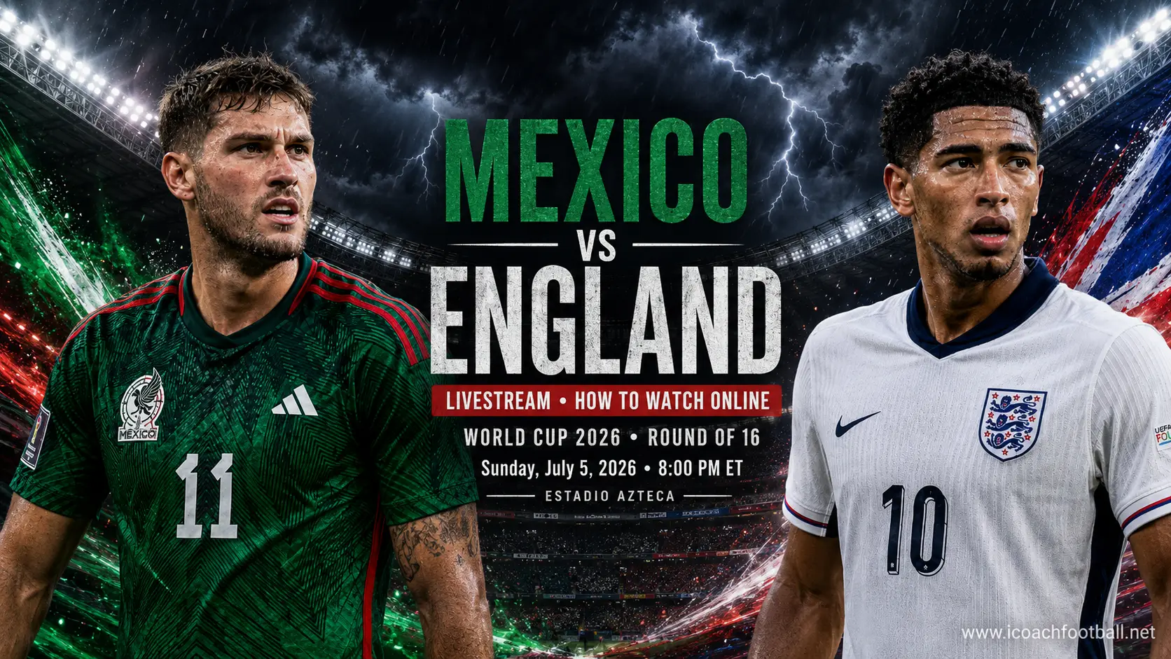 Watch Mexico vs England Online World Cup Preview