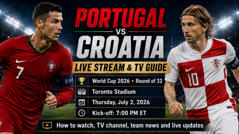 Portugal vs Croatia live stream and TV guide for World Cup 2026 with Cristiano Ronaldo and Luka Modric