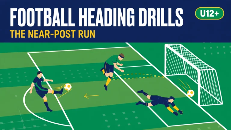 Football Heading Drills: "The Near-Post Run" (U12+) 11 Football heading drills – The Near-Post Run (U12+)